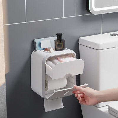 Porte papier toilette mural 
