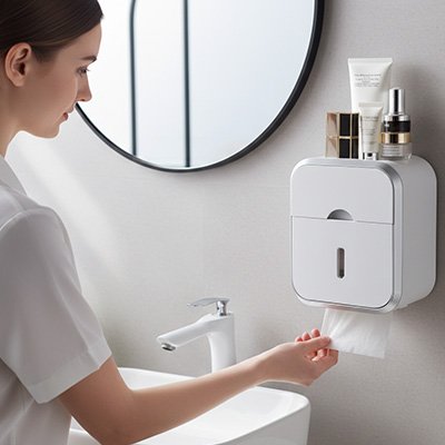 Porte papier toilette mural 